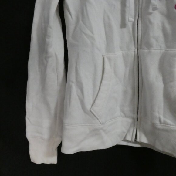 AEROPOSTALE | small | White Zip-Up Hooded Sweatshirt | Bold Aero NY Print Front - Picture 7 of 15